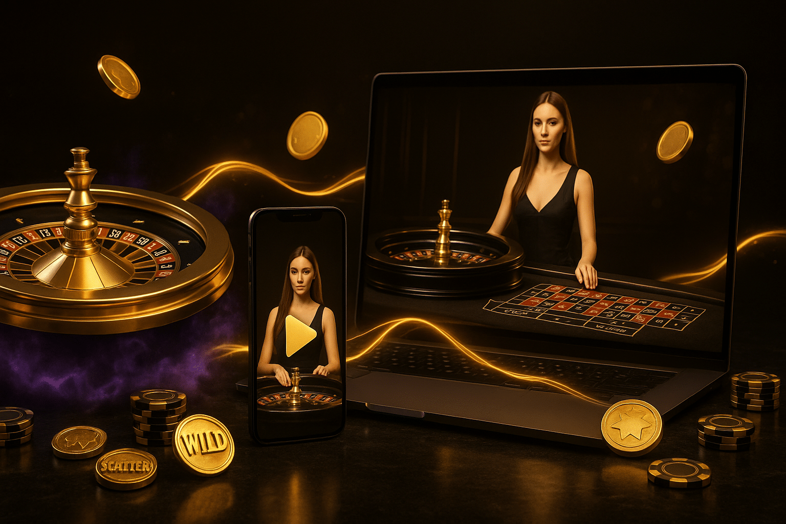 ภาพประกอบการเล่นคาสิโนออนไลน์ด้วย คาสิโนสตรีมมิ่งความชัด 4K