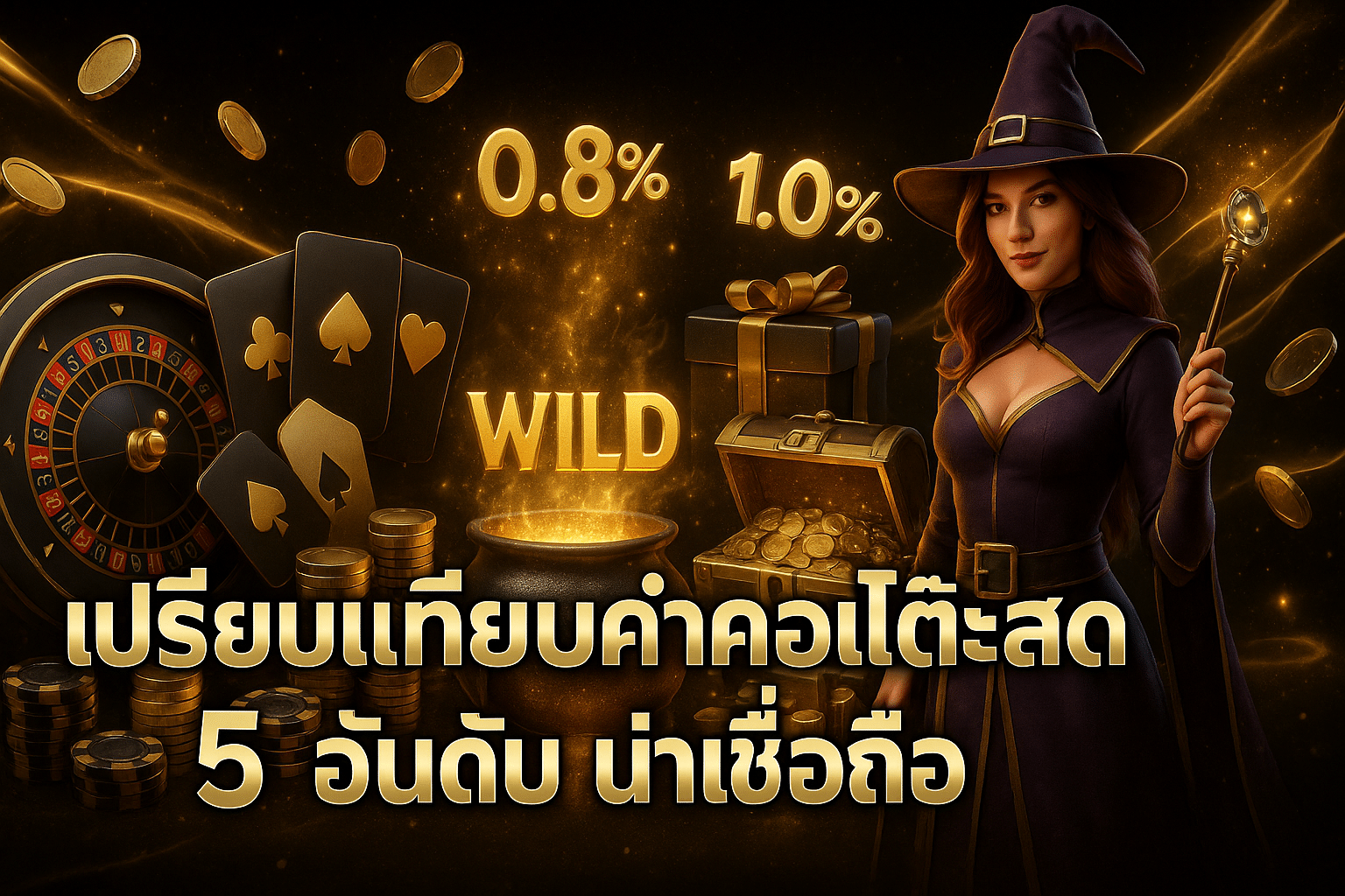 เปรียบเทียบค่าคอมโต๊ะสด